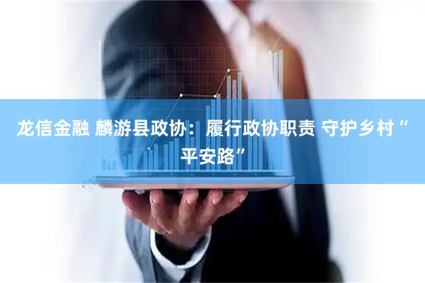 龙信金融 麟游县政协：履行政协职责 守护乡村“平安路”